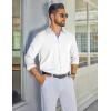 imageCOOFANDY Mens Dress Shirt Wrinkle Free Regular Fit Stretch Long Sleeve Button Down ShirtsCoconut Milk