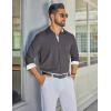 imageCOOFANDY Mens Dress Shirt Wrinkle Free Regular Fit Stretch Long Sleeve Button Down ShirtsGranite Gray