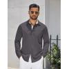 imageCOOFANDY Mens Dress Shirt Wrinkle Free Regular Fit Stretch Long Sleeve Button Down ShirtsGranite Gray