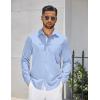 imageCOOFANDY Mens Dress Shirt Wrinkle Free Regular Fit Stretch Long Sleeve Button Down ShirtsLight Blue