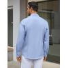 imageCOOFANDY Mens Dress Shirt Wrinkle Free Regular Fit Stretch Long Sleeve Button Down ShirtsLight Blue