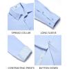 imageCOOFANDY Mens Dress Shirt Wrinkle Free Regular Fit Stretch Long Sleeve Button Down ShirtsLight Blue