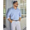 imageCOOFANDY Mens Dress Shirt Wrinkle Free Regular Fit Stretch Long Sleeve Button Down ShirtsLight Blue