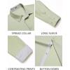 imageCOOFANDY Mens Dress Shirt Wrinkle Free Regular Fit Stretch Long Sleeve Button Down ShirtsLight Green
