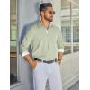 imageCOOFANDY Mens Dress Shirt Wrinkle Free Regular Fit Stretch Long Sleeve Button Down ShirtsLight Green