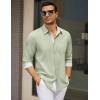 imageCOOFANDY Mens Dress Shirt Wrinkle Free Regular Fit Stretch Long Sleeve Button Down ShirtsLight Green