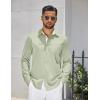 imageCOOFANDY Mens Dress Shirt Wrinkle Free Regular Fit Stretch Long Sleeve Button Down ShirtsLight Green