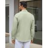 imageCOOFANDY Mens Dress Shirt Wrinkle Free Regular Fit Stretch Long Sleeve Button Down ShirtsLight Green
