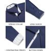 imageCOOFANDY Mens Dress Shirt Wrinkle Free Regular Fit Stretch Long Sleeve Button Down ShirtsNavy Blue