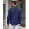 imageCOOFANDY Mens Dress Shirt Wrinkle Free Regular Fit Stretch Long Sleeve Button Down ShirtsNavy Blue