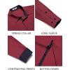 imageCOOFANDY Mens Dress Shirt Wrinkle Free Regular Fit Stretch Long Sleeve Button Down ShirtsRed Dahlia