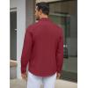 imageCOOFANDY Mens Dress Shirt Wrinkle Free Regular Fit Stretch Long Sleeve Button Down ShirtsRed Dahlia