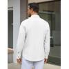 imageCOOFANDY Mens Dress Shirt Wrinkle Free Regular Fit Stretch Long Sleeve Button Down ShirtsWhite