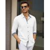imageCOOFANDY Mens Dress Shirt Wrinkle Free Regular Fit Stretch Long Sleeve Button Down ShirtsWhite