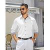imageCOOFANDY Mens Dress Shirt Wrinkle Free Regular Fit Stretch Long Sleeve Button Down ShirtsWhite