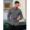imageCOOFANDY Mens Dress Shirts Long Sleeve Business Casual Button Down Shirts Regular Fit Formal ShirtsDark Grey