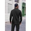 imageCOOFANDY Mens Dress Shirts Long Sleeve Button Down Shirt Regular Fit Formal Business ShirtsBlack