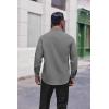 imageCOOFANDY Mens Dress Shirts Long Sleeve Button Down Shirt Regular Fit Formal Business ShirtsDark Grey