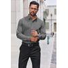 imageCOOFANDY Mens Dress Shirts Long Sleeve Button Down Shirt Regular Fit Formal Business ShirtsDark Grey