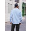imageCOOFANDY Mens Dress Shirts Long Sleeve Button Down Shirt Regular Fit Formal Business ShirtsLight Blue