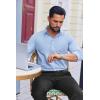 imageCOOFANDY Mens Dress Shirts Long Sleeve Button Down Shirt Regular Fit Formal Business ShirtsLight Blue