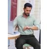 imageCOOFANDY Mens Dress Shirts Long Sleeve Button Down Shirt Regular Fit Formal Business ShirtsLight Green