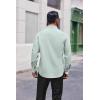 imageCOOFANDY Mens Dress Shirts Long Sleeve Button Down Shirt Regular Fit Formal Business ShirtsLight Green