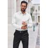 imageCOOFANDY Mens Dress Shirts Long Sleeve Button Down Shirt Regular Fit Formal Business ShirtsWhite