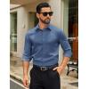 imageCOOFANDY Mens Dress Shirts Long Sleeve Button Down Shirts Regular Fit Business Casual ShirtsBlue