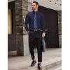 imageCOOFANDY Mens Dress Shirts Long Sleeve Button Up Shirts Formal Business ShirtNavy Blue