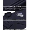 imageCOOFANDY Mens Dress Shirts Long Sleeve Button Up Shirts Formal Business ShirtNavy Blue