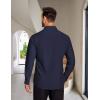 imageCOOFANDY Mens Dress Shirts Long Sleeve Button Up Shirts Formal Business ShirtNavy Blue
