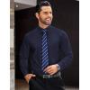 imageCOOFANDY Mens Dress Shirts Long Sleeve Button Up Shirts Formal Business ShirtNavy Blue