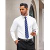imageCOOFANDY Mens Dress Shirts Long Sleeve Button Up Shirts Formal Business ShirtWhite