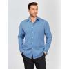 imageCOOFANDY Mens Dress Shirts Long Sleeve Plaid Button Down Shirt Business Casual Stretch Shirts with PocketBlue Plaid