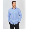 imageCOOFANDY Mens Dress Shirts Long Sleeve Plaid Button Down Shirt Business Casual Stretch Shirts with PocketBlue White Plaid