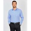imageCOOFANDY Mens Dress Shirts Long Sleeve Plaid Button Down Shirt Business Casual Stretch Shirts with PocketBlue White Plaid