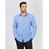 imageCOOFANDY Mens Dress Shirts Long Sleeve Plaid Button Down Shirt Business Casual Stretch Shirts with PocketLight Blue Plaid