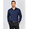imageCOOFANDY Mens Dress Shirts Long Sleeve Plaid Button Down Shirt Business Casual Stretch Shirts with PocketNavy Blue Plaid