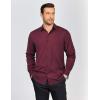 imageCOOFANDY Mens Dress Shirts Long Sleeve Plaid Button Down Shirt Business Casual Stretch Shirts with PocketRed Black Plaid
