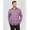 imageCOOFANDY Mens Dress Shirts Long Sleeve Plaid Button Down Shirt Business Casual Stretch Shirts with PocketRed Blue Plaid