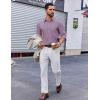 imageCOOFANDY Mens Dress Shirts Long Sleeve Plaid Button Down Shirt Business Casual Stretch Shirts with PocketRed Blue Plaid