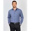 imageCOOFANDY Mens Dress Shirts Long Sleeve Plaid Button Down Shirt Business Casual Stretch Shirts with PocketWhite Navy Plaid