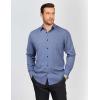 imageCOOFANDY Mens Dress Shirts Long Sleeve Plaid Button Down Shirt Business Casual Stretch Shirts with PocketWhite Navy Plaid