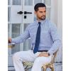 imageCOOFANDY Mens Dress Shirts Long Sleeve Plaid Cotton Button Down Shirts Wrinkle Free Business Casual ShirtWhite Deep Blue Plaid
