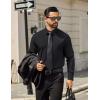 imageCOOFANDY Mens Dress Shirts Long Sleeve Poplin Formal Shirt Casual Button Down ShirtsBlack