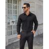 imageCOOFANDY Mens Dress Shirts Long Sleeve Poplin Formal Shirt Casual Button Down ShirtsBlack