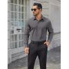 imageCOOFANDY Mens Dress Shirts Long Sleeve Poplin Formal Shirt Casual Button Down ShirtsDark Grey