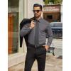 imageCOOFANDY Mens Dress Shirts Long Sleeve Poplin Formal Shirt Casual Button Down ShirtsDark Grey
