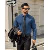 imageCOOFANDY Mens Dress Shirts Long Sleeve Poplin Formal Shirt Casual Button Down ShirtsGrayish Blue